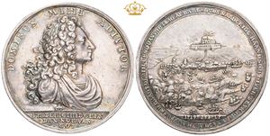 Erobringen af Marstrand 1719. Wineke. Sølv 50 mm.