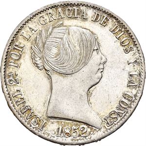 Isabella II, 10 reales 1852. Barcelona