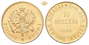 Nikolai II, 10 markkaa 1905