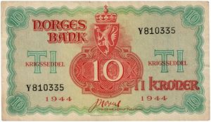 10 kroner 1944. Y810335