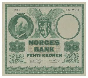 50 kroner 1955. B9827811