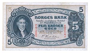 5 kroner 1930. L8170233