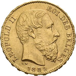 Leopold II, 20 francs 1882
