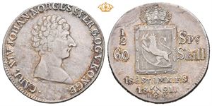 Carl XIV Johan (1818 - 1844) 1/2 speciedaler 1821