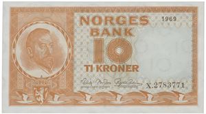 10 kroner 1969 X