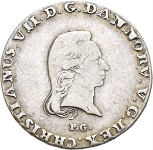 CHRISTIAN VII 1766-1808 1/3 speciedaler 1803. S.2