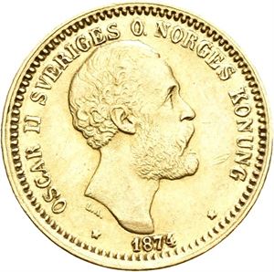 Oskar II, 10 kronor 1874