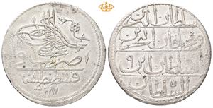 TURKEY. Ottoman Empire. Abdul Hamid I. AH 1187-1203 / AD 1774-1789. BI kurush (17,74 g)