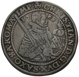 Christian II, taler 1588. Har vært anhengt/has been mounted