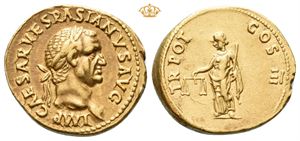 Vespasian. AD 69-79. AV aureus (7,23 g).
