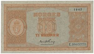 10 kroner 1947. E.9805775.