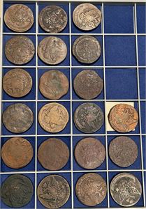 Elizabeth, lot 21 stk. 5 kopek 1758 (2), 1759, 1759 MM ((10), 1760 MM, 1760, 1761 (5) og 1762