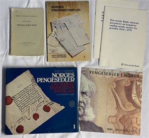Diverse litteratur sedler og medaljer, oversikter