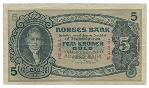 5 kroner 1944. V9340354