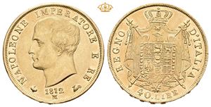 Napoleon I, 40 lire 1812 M