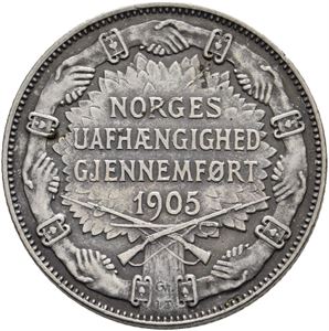 2 kroner 1907 jub m/gevær