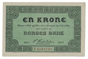 1 krone 1917. F6991740