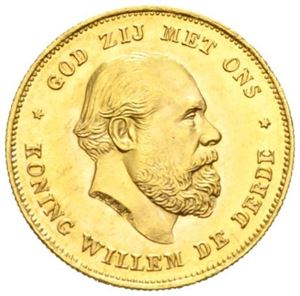 Wilhelm III, 10 gulden 1875.