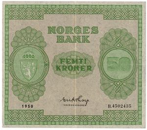 50 kroner 1950. B4502435