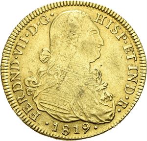 Ferdinand VII, 8 escudos 1819. Nuevo Reino