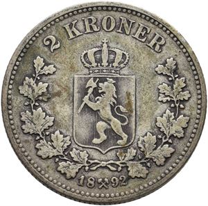 2 kroner 1892