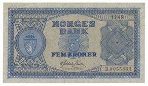 5 kroner 1945. B0055863