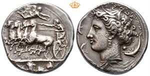 SICILY, Syracuse. Dionysios I, 406-367 BC. AR dekadrachm (42,80 g).