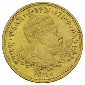 Menelik II, 1/2 wark 1889 EE (=1897)