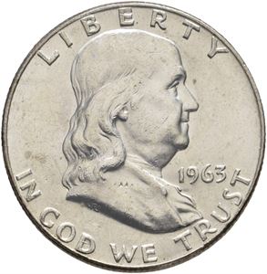 1/2 Dollar Franklin  1963 D