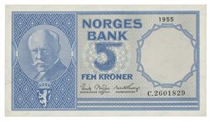 5 kroner 1955. C2601829