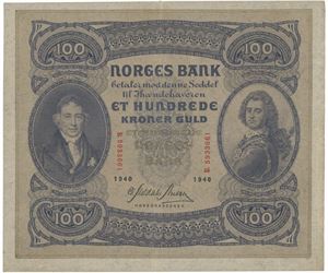 100 kroner 1940 B