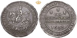 Pound 1643. (120,20 g). Oxford mint. Noen små merker i feltene/a few small marks in field