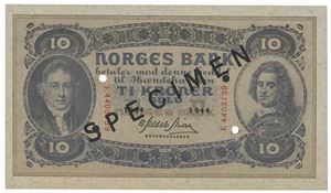 10 kroner 1944 F 4403139. SPECIMEN.