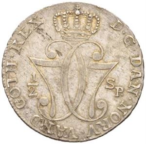 1/2 speciedaler 1776. S.6. Ex. Kjøpt hos Oslo Mynthandel a/s 11/10-1986