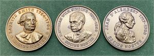 Lot 3 stk. medaljer i bronse; 1967, 1968 og 1969