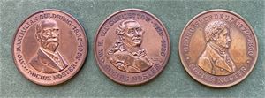 Lot 3 stk. medaljer i bronse; 1964, 1965 og 1966