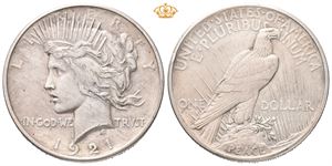 Dollar 1921. Peace. Renset/cleaned