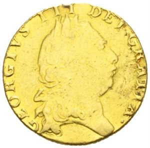 George III, guinea 1797. Har vært anhengt/has been mounted.