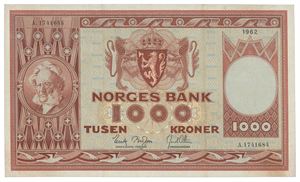 1000 kroner 1962. A1741684