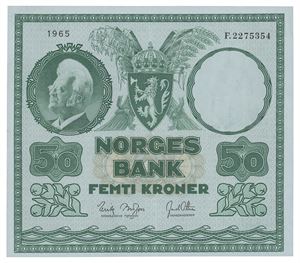 Norway. 50 kroner 1965. F2275354