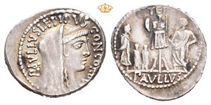 L. Aemilius Lepidus Paullus. 62 BC. AR denarius (3,80 g)