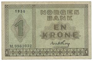 1 krone 1950 M 9862032.