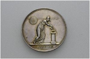 Universitetets Prismedalje (1793). Adzer. Sølv. 43 mm