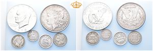 USA. Lot 6 stk. amerikanske mynter
