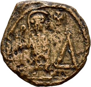 Maurice Tiberius 582-602, Æ pentanummium, Cherson. R: Theodosius stående