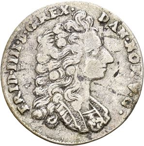 FREDERIK IV 1699-1730 1 mark 1715. S.6