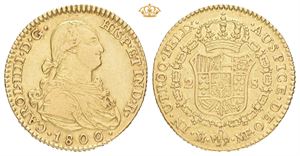 Carl IV, 2 escudos 1800. Madrid. MF