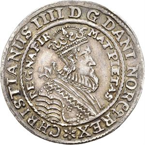 CHRISTIAN IV 1588-1648, CHRISTIANIA, 1/4 speciedaler 1635. S.6