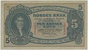 5 kroner 1944. V.9856897.