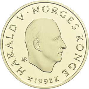 1500 kroner 1992. OL mynt nr.2